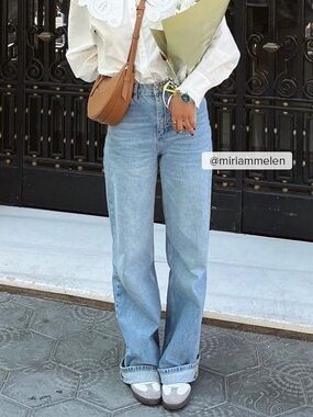 Na-kd Loose Mid Waist Jeans | size 36